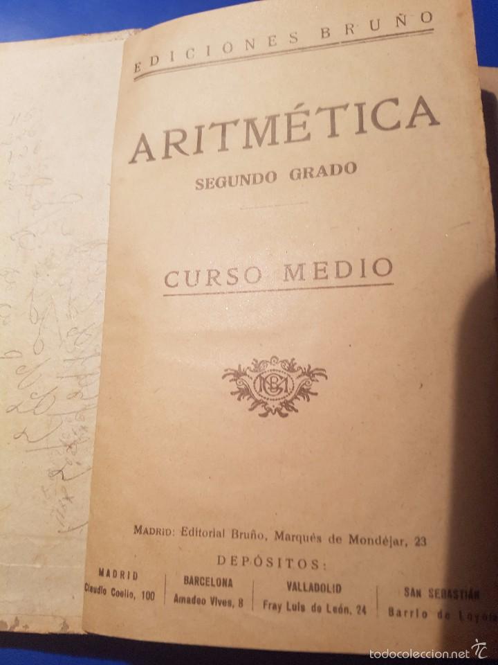 Libros de segunda mano: TRATADO DE ARITMETICA - SEGUNDO GRADO - EDICIONES BRU&Ntilde;O - 1942 - Foto 2
