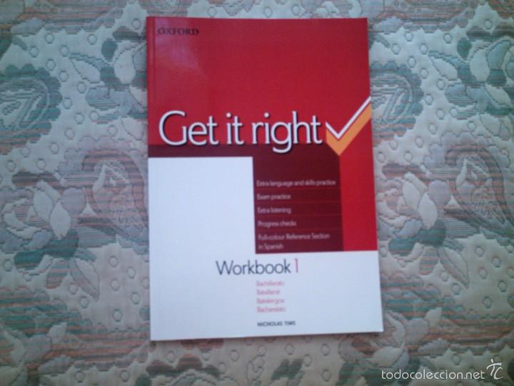 Libros de segunda mano: GET IT RIGHT 1 WORKBOOK, DE 1&ordm; BACHILLERATO. EDITORIAL OXFORD - Foto 1