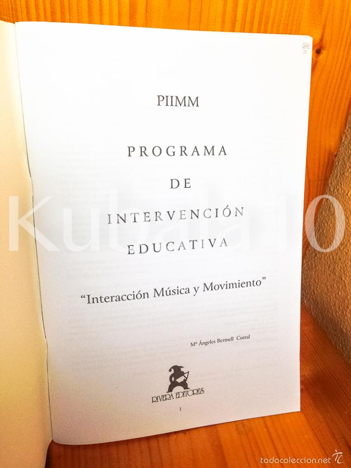 Libros de segunda mano: PROGRAMA DE INTERVENCION EDUCATIVA - LIBRO DEL PROFESOR - RIVERA EDITORES - MUSICA - INTERACCION M - Foto 2