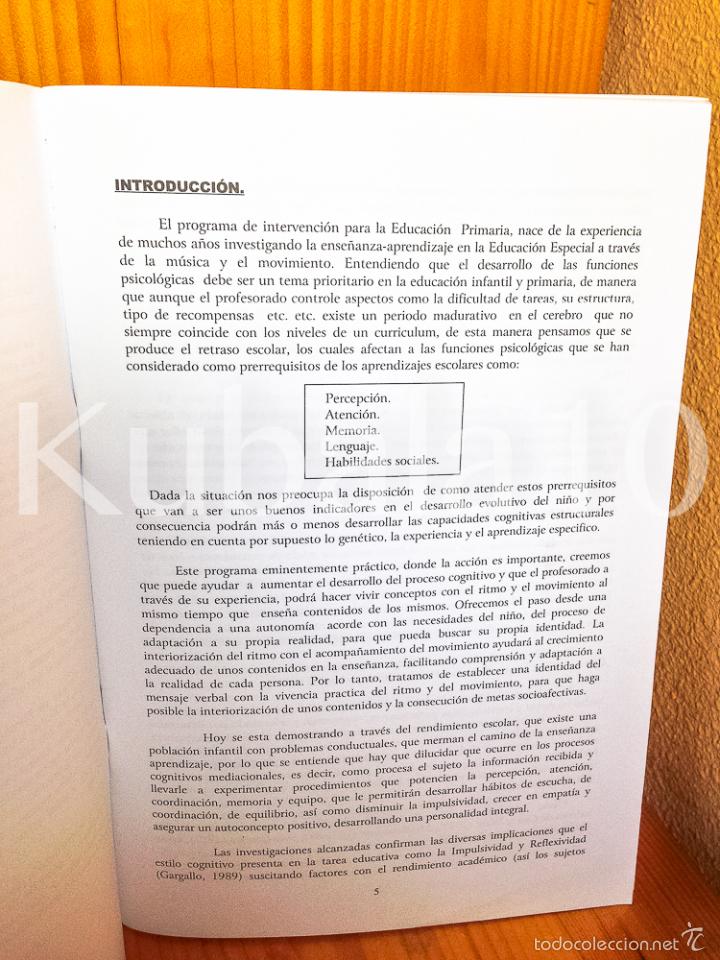 Libros de segunda mano: PROGRAMA DE INTERVENCION EDUCATIVA - LIBRO DEL PROFESOR - RIVERA EDITORES - MUSICA - INTERACCION M - Foto 3