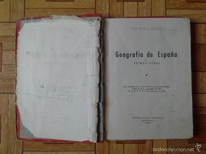 Libros de segunda mano: JOS&Eacute; RAM&Oacute;N CASTRO - GEOGRAF&Iacute;A DE ESPA&Ntilde;A - 1958 - Foto 2
