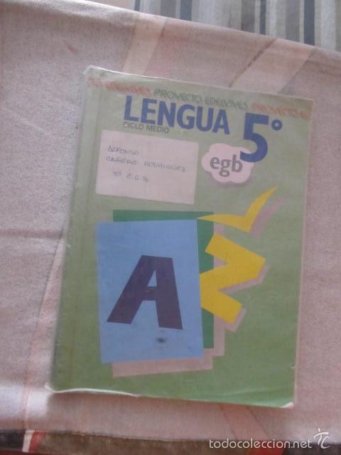 Libros de segunda mano: M69 LIBRO DE TEXTO 5 E.G.B. EGB LENGUAJE EDELVIVES - Foto 1