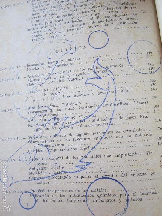 Libros de segunda mano: libro escolar ciencias cosmologicas , cuarto curso , luis vives 1948 - Foto 10