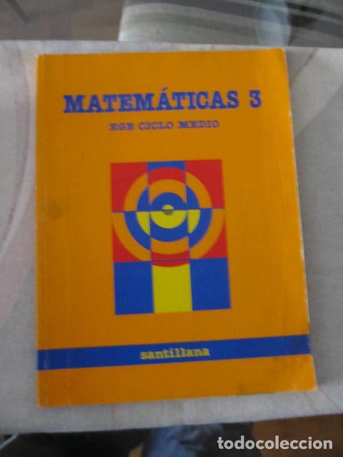 Libros de segunda mano: M69 LIBRO DE TEXTO 3 E.G.B. EGB MATEMATICAS SANTILLANA - Foto 1