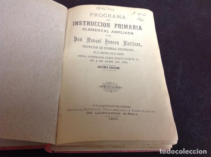 Libros de segunda mano: Programa de instruccion primaria elemental ampliada por don Manuel panero - Foto 1