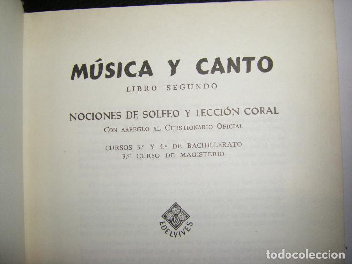 Libros de segunda mano: M&uacute;sica y canto, libro segundo. Ed Edelvives - Foto 7