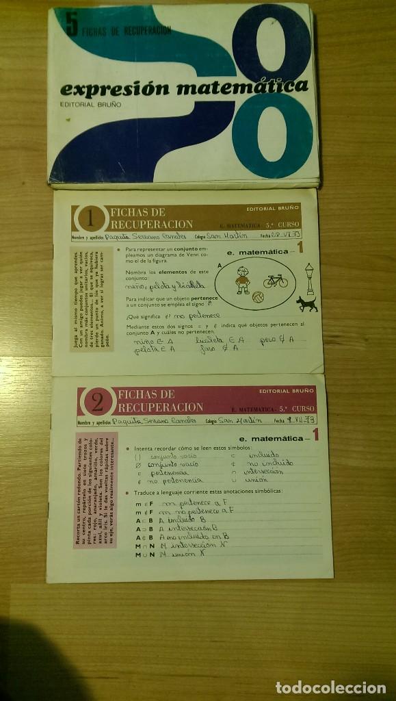 Gebrauchte B&uuml;cher: LIBRO DE TEXTO &laquo;FICHAS DE EXPRESI&Oacute;N MATEM&Aacute;TICA&raquo; 5&ordm; E.G.B.
