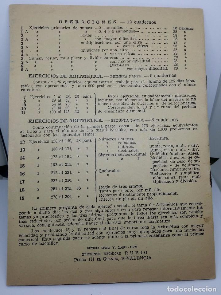Libros de segunda mano: CUADERNO PROBLEMAS RUBIO 1959 - EJERCICIOS DE DECIMALES - CUADERNILLO N&ordm; 6 -- COMO NUEVO - Foto 2