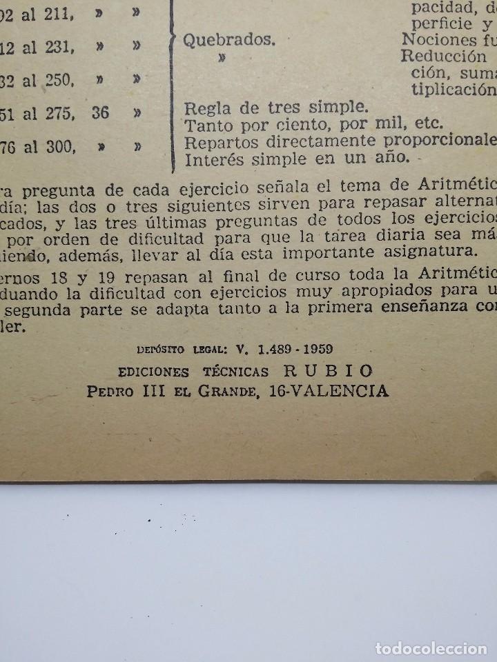Libros de segunda mano: CUADERNO PROBLEMAS RUBIO 1959 - EJERCICIOS DE DECIMALES - CUADERNILLO N&ordm; 6 -- COMO NUEVO - Foto 4