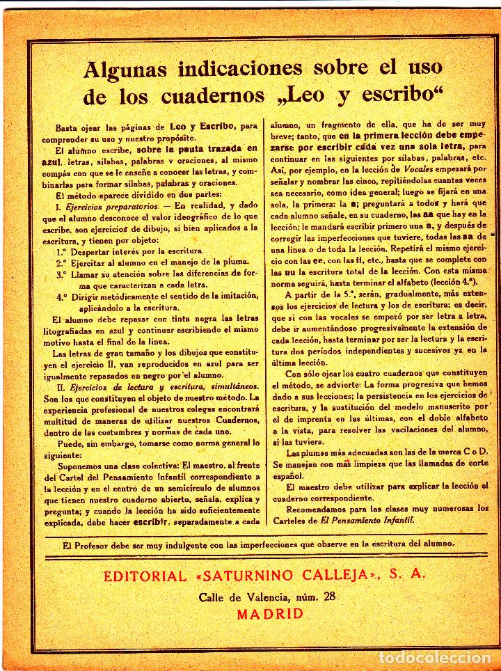 Libros de segunda mano: LEO Y ESCRIBO SATURNINO CALLEJA - Foto 3
