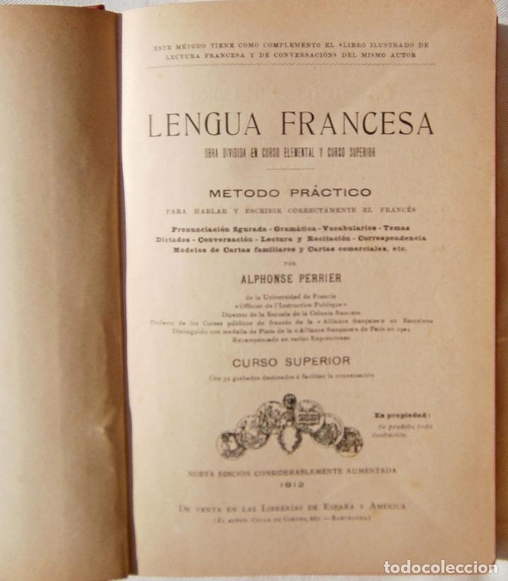 Libros de segunda mano: Lengua francesa Curso Superior- Alphonse Perrier 1912 - Foto 3