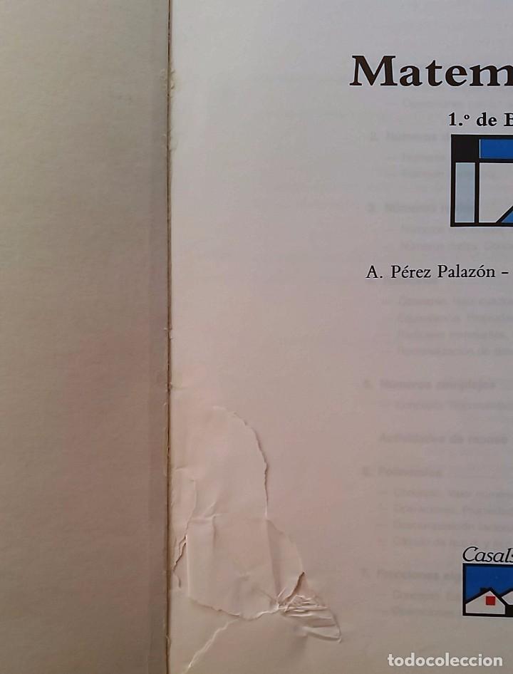Libros de segunda mano: MATEM&Aacute;TICAS. 1&ordm; BUP. EDITORIAL CASALS. - Foto 3