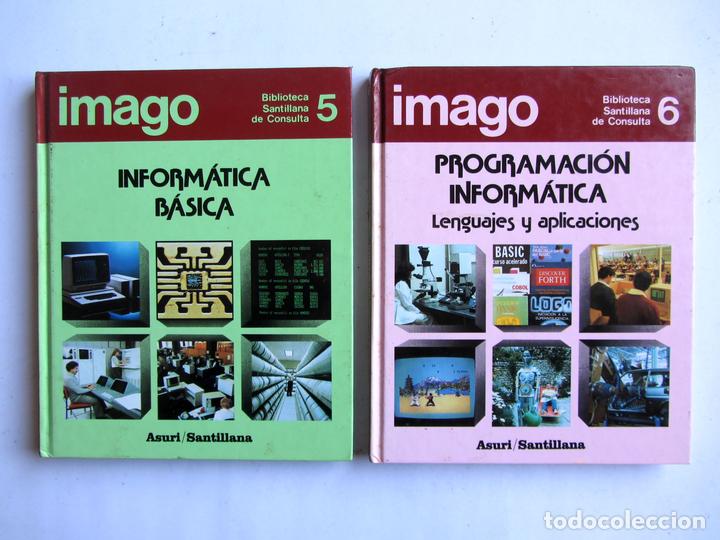 Libros de segunda mano: Lote 2 libros. M&oacute;dulo matem&aacute;ticas e inform&aacute;tica. Biblioteca Santillana de consulta. N&ordm;5 y 6 - Foto 1