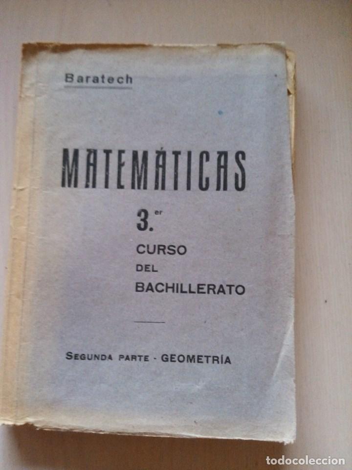 Libros de segunda mano: MATEMATICAS 3&ordm;, TERCER CURSO, DE BARATECH 1939 - Foto 1