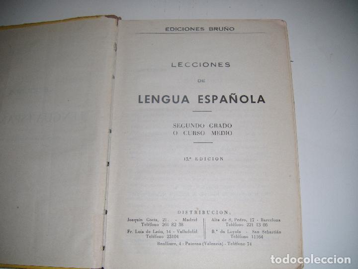 Libros de segunda mano: LIBRO GRAMATICA ESPA&Ntilde;OLA SEGUNDO GRADO 1958 EDIT. BRU&Ntilde;&Oacute; - Foto 2