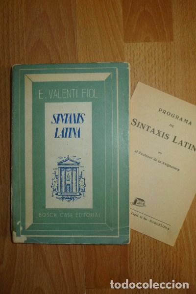 Libros de segunda mano: VALENT&Iacute; FIOL, Eduardo. Sintaxis latina - Foto 1