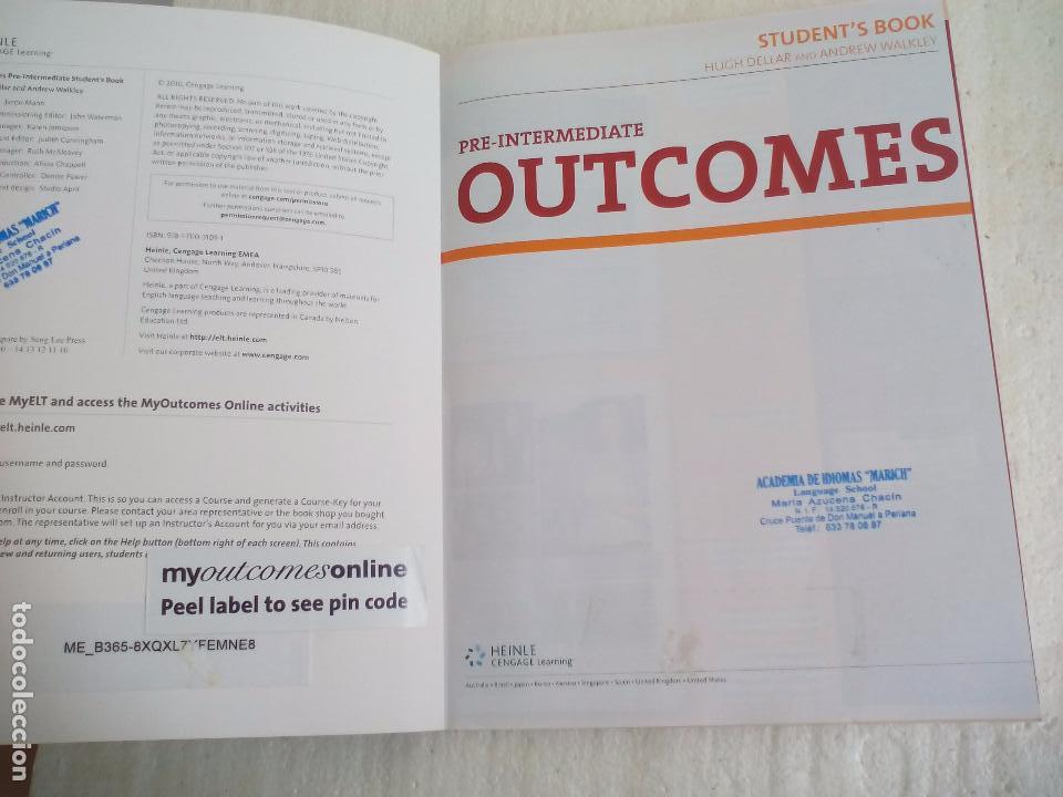 Libros de segunda mano: Outcomes. Pre-intermediate. Students Book. 2010. Hugh Dellar and Andrew Walkley - Foto 2