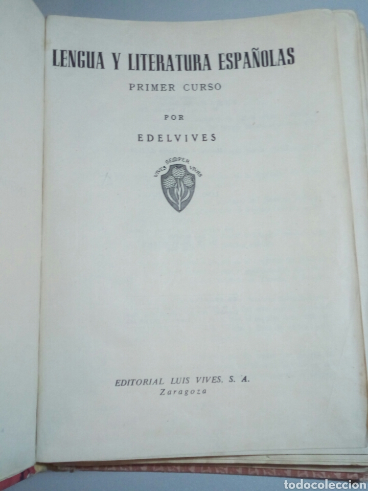 Libros de segunda mano: A&ntilde;o 1950. Libro, LENGUA Y LITERATURA ESPA&Ntilde;OLAS. - Foto 3