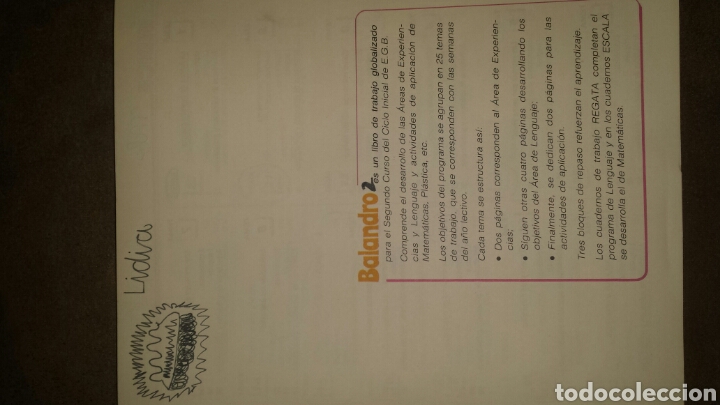 Libros de segunda mano: BALANDRO 2 LIBRO DE 2&deg;E.G.B..- EDIT. MANGOLD 1984 - Foto 3