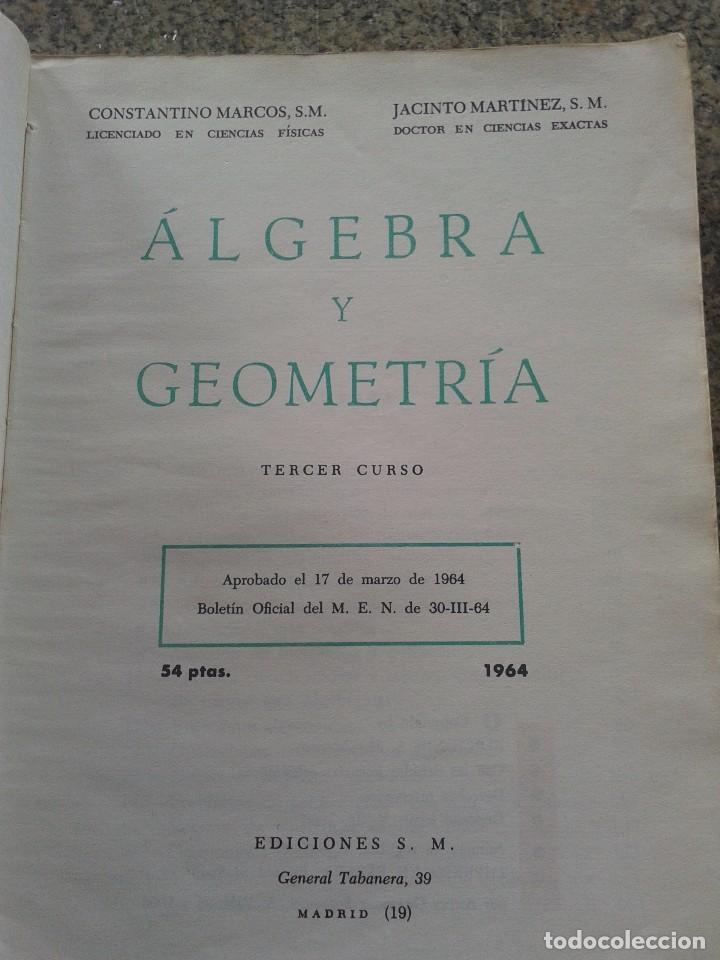 Libros de segunda mano: MATEMATICAS -- 3&ordm; CURSO -- EDICIONES S. M. -- 1964 -- - Foto 3