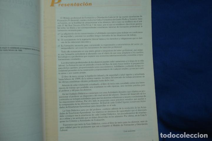 Libros de segunda mano: FORMACI&Oacute;N Y ORIENTACI&Oacute;N LABORAL - EDITEX 1999 - Foto 3