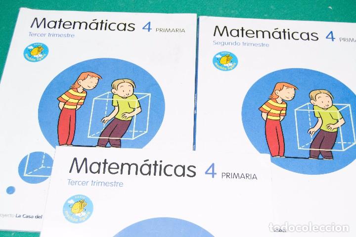 Livros em segunda m&atilde;o: MATEM&Aacute;TICAS 4&ordm; PRIMARIA - LA CASA DEL SABER - SEGUNDO Y TERCER TRIMESTRE