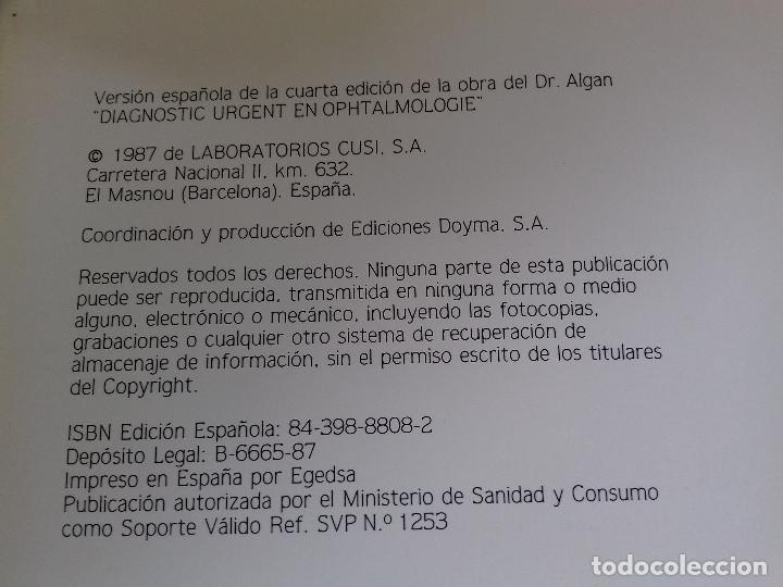 Libros de segunda mano: COMO PROCEDER EN URGENCIAS OFTALMICAS-B.ALGAN-CUSI-1987 - Foto 4