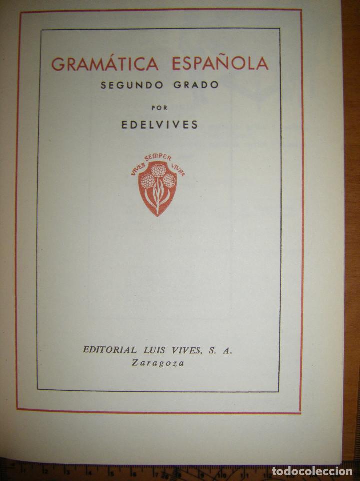 Libros de segunda mano: Gram&aacute;tica segundo grado. Facs&iacute;mil Luis Vives - Foto 9