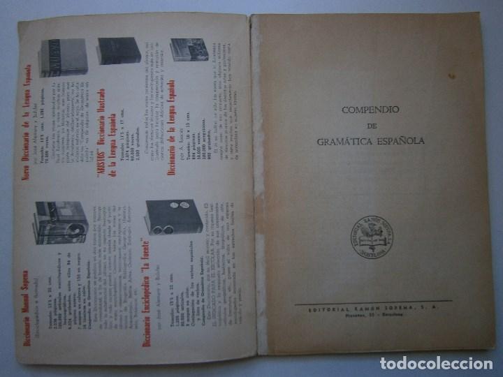 Libros de segunda mano: COMPENDIO DE GRAMATICA ESPA&Ntilde;OLA sopena 1964 EC - Foto 8