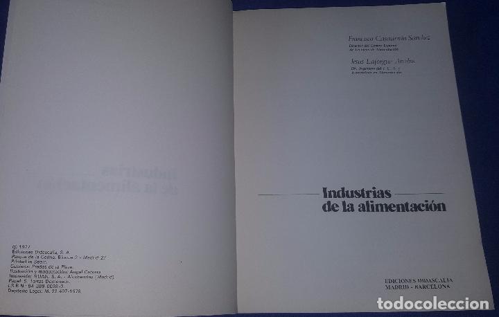 Libros de segunda mano: Industrias de la alimentaci&oacute;n - Ediciones Didascalia (1978) &iexcl;Impecable! - Foto 2
