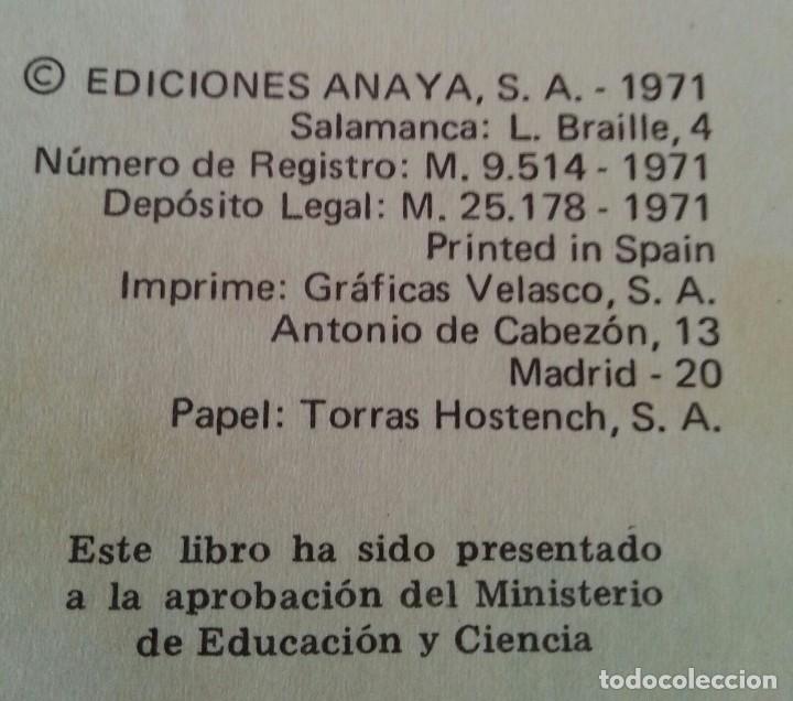 Libros de segunda mano: Libro de texto de Primero de EGB. A&ntilde;o 1971. El Libro de la ciencia. Anaya - Foto 3