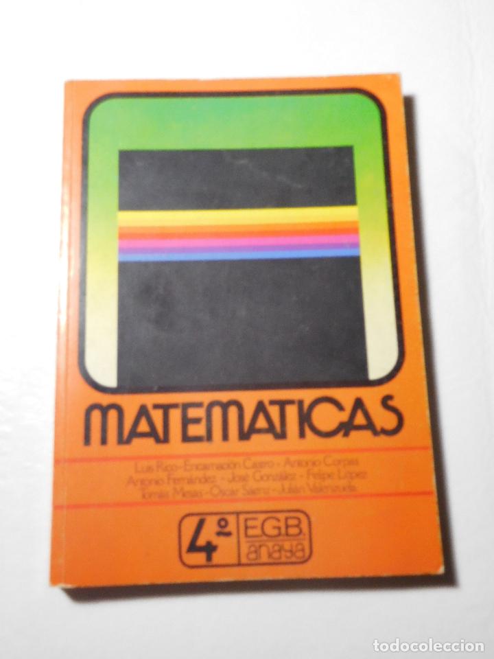 Libros de segunda mano: LIBRO DE TEXTO MATEMATICAS 4&ordm; EGB ED. ANAYA A&Ntilde;O 1982 DIFICIL - Foto 1