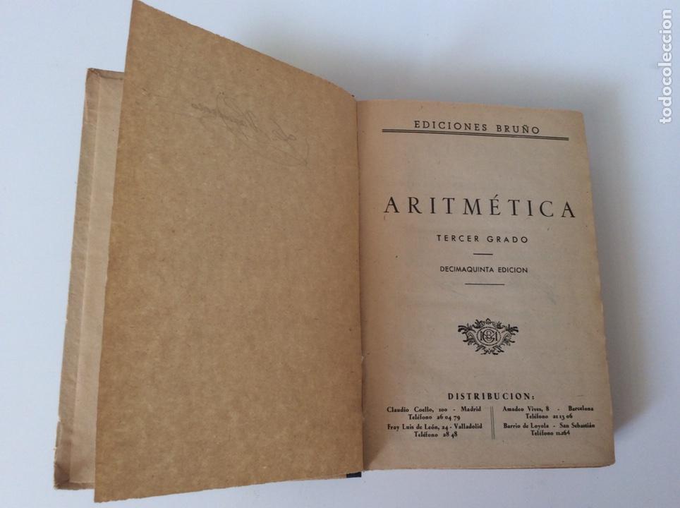 Libros de segunda mano: TRATADO DE ARITM&Eacute;TICA. TERCER GRADO -ED. BRU&Ntilde;O - Foto 2