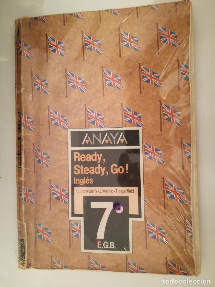 Libros de segunda mano: Libro de texto de ingles de EGB, Septimo. NEW READY, STEADY, GO!. Editorial Anaya. - Foto 1