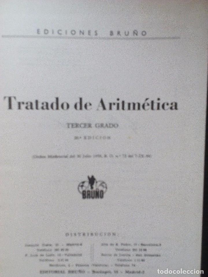 Libros de segunda mano: TRATADO DE ARITM&Eacute;TICA TERCER GRADO EDICIONES BRU&Ntilde;O, 1968 - Foto 2