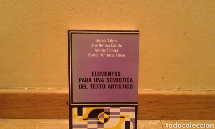 Libros de segunda mano: Jenaro Talens - Elementos para una semiotica del texto artistico - Foto 1