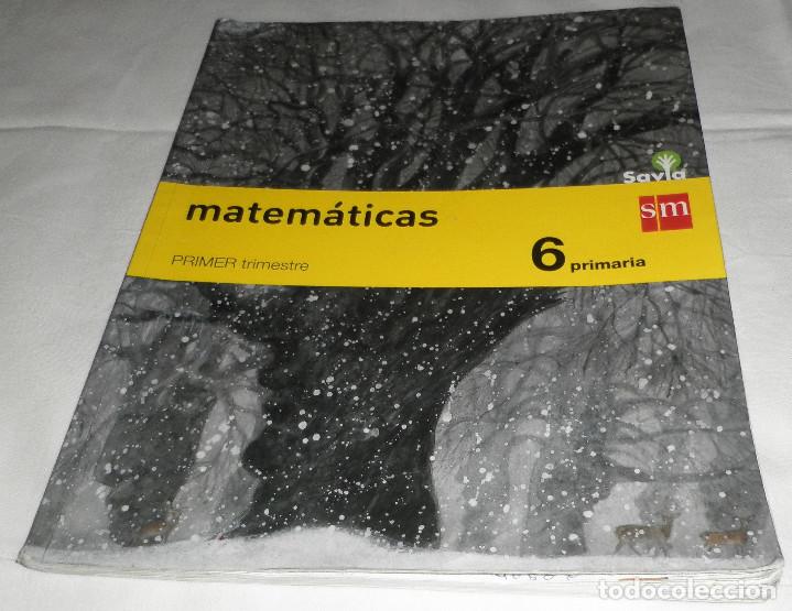 Libros de segunda mano: dos libros de matematicas 1&ordm; y 2&ordm; trimestre 6 de primaria SM - Foto 1