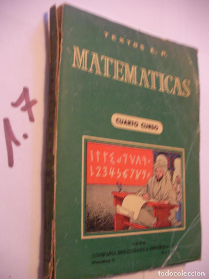 Libros de segunda mano: ANTIGUO LIBRO DE TEXTO MATEMATICAS 4&ordm; CURSO - Foto 1