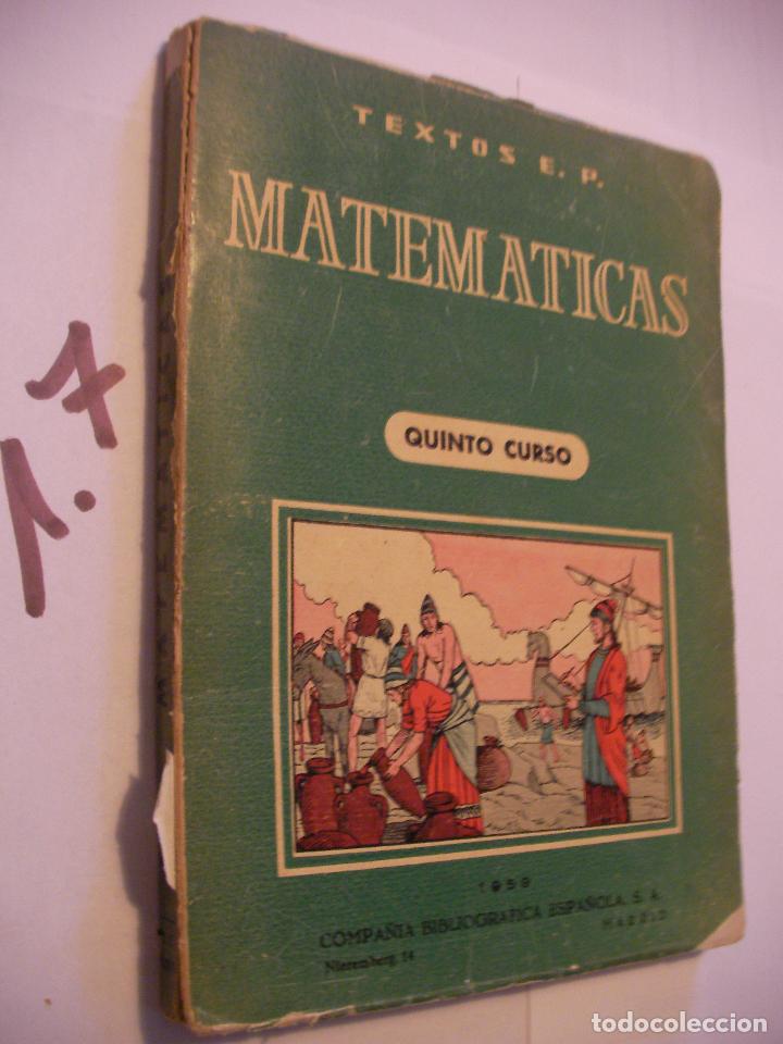 Libros de segunda mano: ANTIGUO LIBRO DE TEXTO MATEMATICAS 5&ordm; CURSO - Foto 1