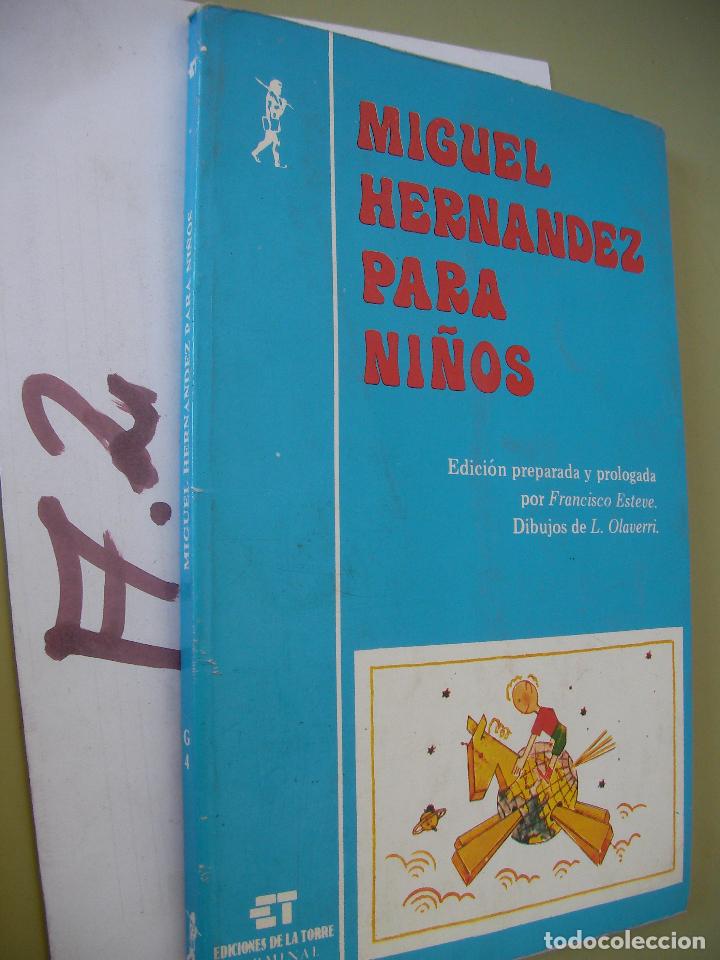 Libros de segunda mano: MIGUEL HERNANDEZ PARA NI&Ntilde;OS - Foto 1