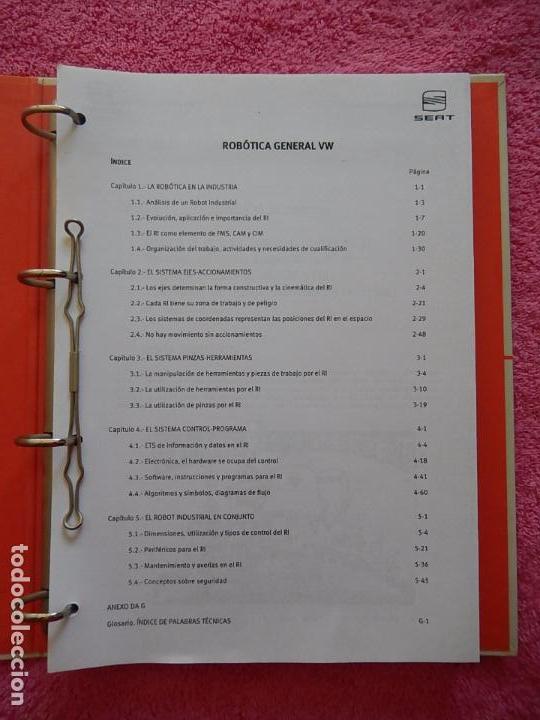 Libros de segunda mano: robotica general seat formacion 2002 - Foto 2