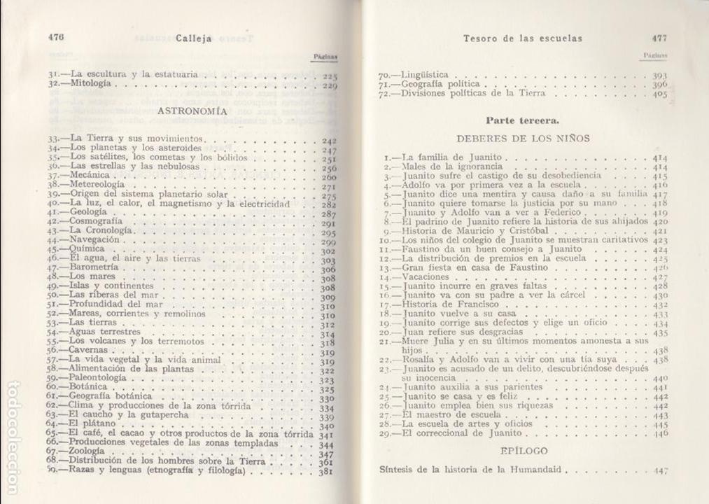 Libros de segunda mano: TESORO de las escuelas ( II ) * CALLEJA * FACS&Iacute;MIL * - Foto 3