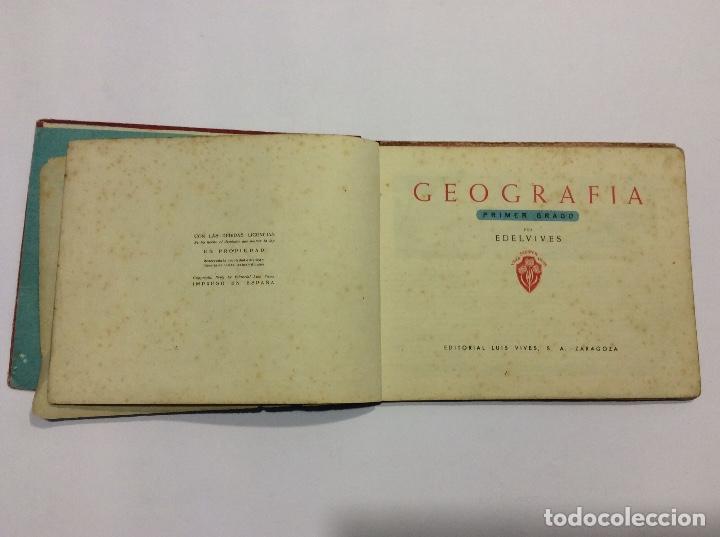 Libros de segunda mano: GEOGRAF&Iacute;A PRIMER GRADO EDELVIVES 1946 - Foto 2