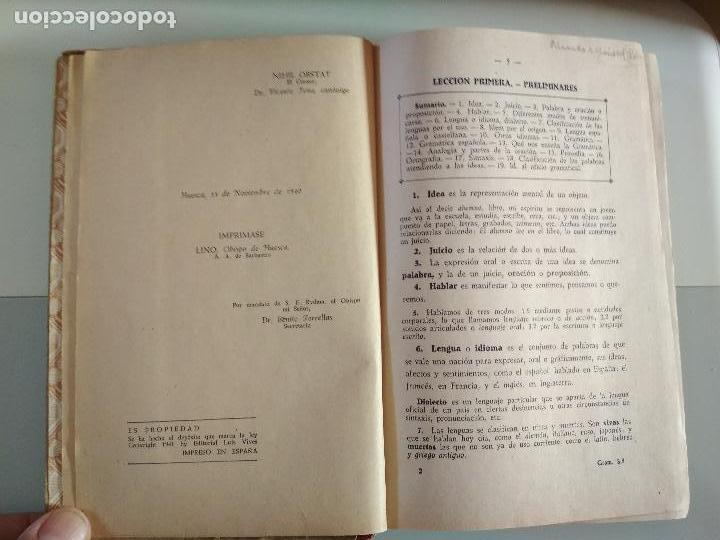 Libros de segunda mano: GRAM&Aacute;TICA ESPA&Ntilde;OLA TERCER GRADO EDITORIAL LUIS VIVES 1940 - Foto 3