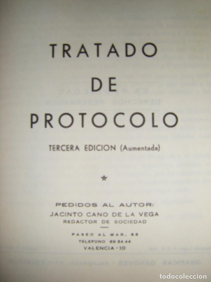 Libros de segunda mano: Tratado de protocolo. Jacinto Cano de la Vega, 3&ordf; edici&oacute;n 1969 - Foto 6