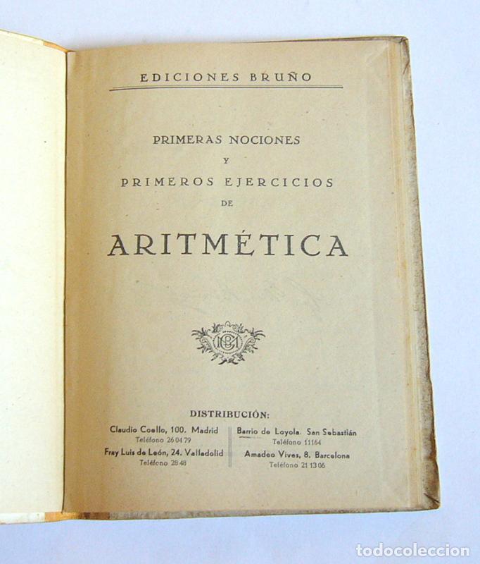 Libros de segunda mano: TRATADO DE ARITMETICA - GRADO PREPARATORIO - EDICIONES BRU&Ntilde;O - Foto 3