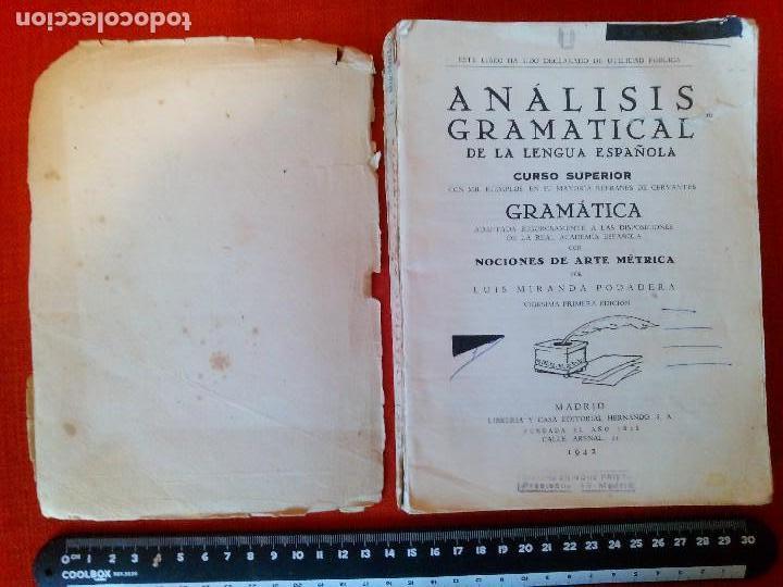 Libros de segunda mano: LIBRO AN&Aacute;LISIS GRAMATICAL CURSO SUPERIOR ED. HERNANDO, 1942 - Foto 3