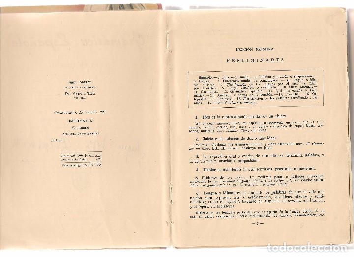 Libros de segunda mano: GRAM&Aacute;TICA. TERCER GRADO. EDITORIAL LUIS VIVES 1961. (P/C12) - Foto 2