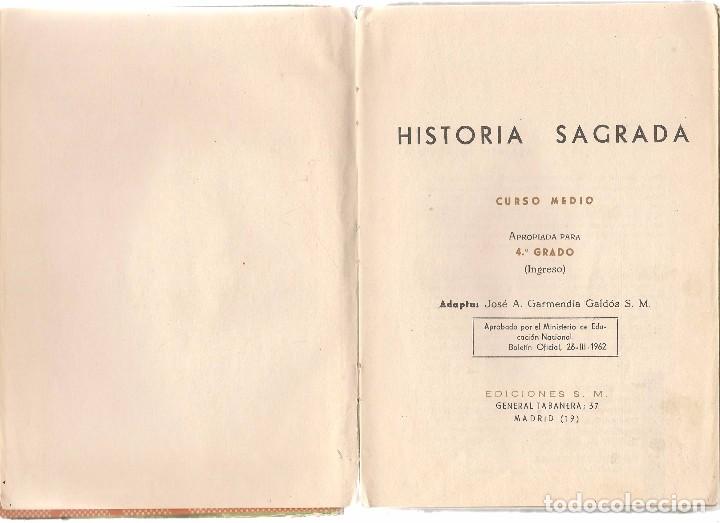 Libros de segunda mano: HISTORIA SAGRADA. EDICIONES S.M. 1961. (Z/2) - Foto 2