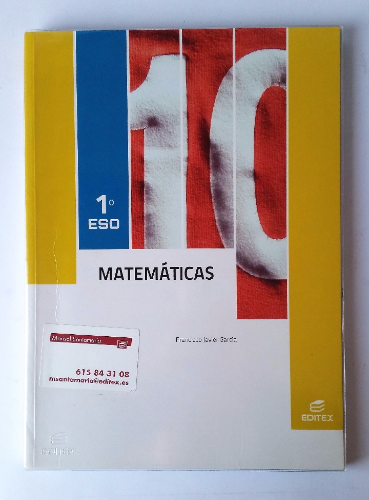 Libros de segunda mano: MATEM&Aacute;TICAS. 1&ordm; ESO. EDITORIAL EDITEX. - Foto 1
